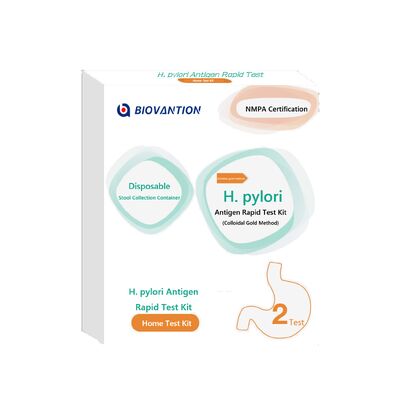Casete de prueba rápida de antígeno de Helicobacter pylori para uso doméstico para detección en heces con resultados en 10-15 minutos y alta precisión