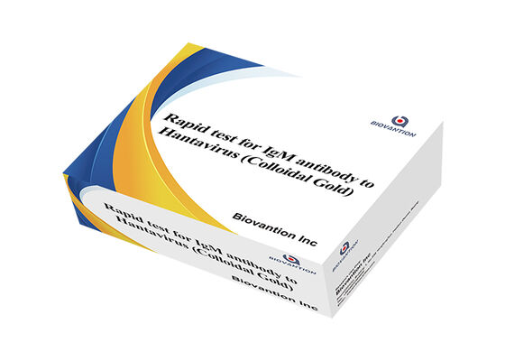 Kit de pruebas rápidas de IgM del virus hantaano para la detección cualitativa de anticuerpos contra el HTNV utilizando el análisis inmunológico de flujo lateral (LFIA) como prueba de punto de atención (POCT)