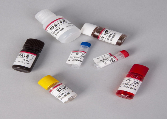 Para la detección de anticuerpos totales contra el treponema pallidum en suero o plasma humano