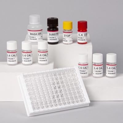 Kit de prueba de IL-6 Interleucina 6 Elisa con tiempo de ensayo de 2-3 horas Biovanción Sero / formato plasmático 18 meses