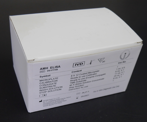 Kit de prueba AMH ELISA para plasma sérico 2-3 horas Tiempo de ensayo 2-8.C Temperatura de almacenamiento