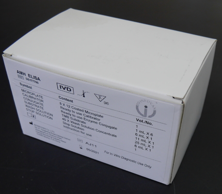 Kit de prueba AMH ELISA para plasma sérico 2-3 horas Tiempo de ensayo 2-8.C Temperatura de almacenamiento