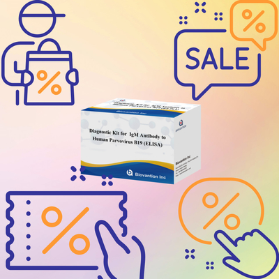 Kit de diagnóstico para el parvovirus humano B19 IgM Kit de prueba de anticuerpos Elisa con 96T