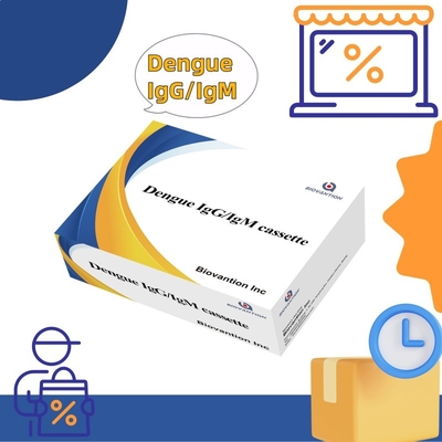 Prueba rápida de IgG / IgM para el dengue con 24 meses de vida útil y alta sensibilidad