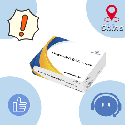 Prueba rápida de IgG / IgM para el dengue con 24 meses de vida útil y alta sensibilidad