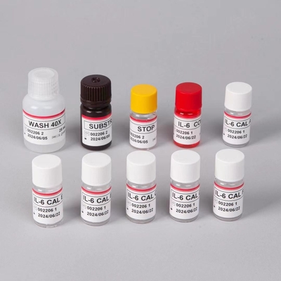 Kit de prueba de IL 6 Elisa Tiempo de ensayo de 1 hora 96 pruebas Kit de ELISA para uso en laboratorio IVD