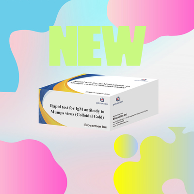 Prueba rápida y precisa de anticuerpos IgM contra el virus de las paperas en oro coloidal en formato de cinta para resultados