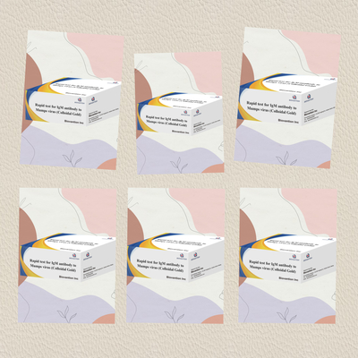 Prueba rápida y precisa de anticuerpos IgM contra el virus de las paperas en oro coloidal en formato de cinta para resultados