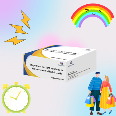Prueba rápida de adenovirus IgM de alta sensibilidad Prueba rápida de oro coloidal para profesionales médicos