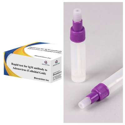 Prueba rápida de adenovirus IgM de alta sensibilidad Prueba rápida de oro coloidal para profesionales médicos