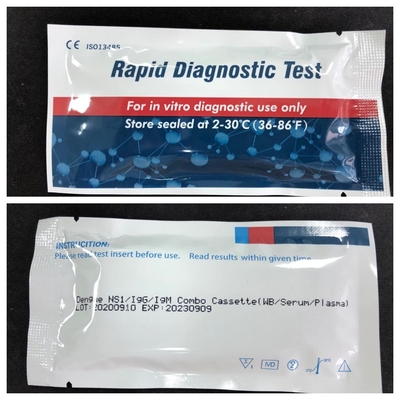 Cassette de prueba rápida del dengue para la detección de enfermedades sensibles con una vida útil de 24 meses