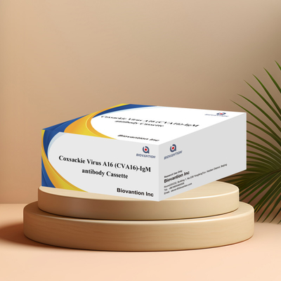 Prueba rápida de oro coloidal con anticuerpos del virus de Coxsackie A16 CVA16-IgM