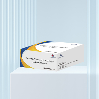 Reactivo de diagnóstico IVD CVA16 Virus de Coxsackie A16 CVA16-IgM Anticorpos en casete WB/S/P Prueba rápida de oro coloidal