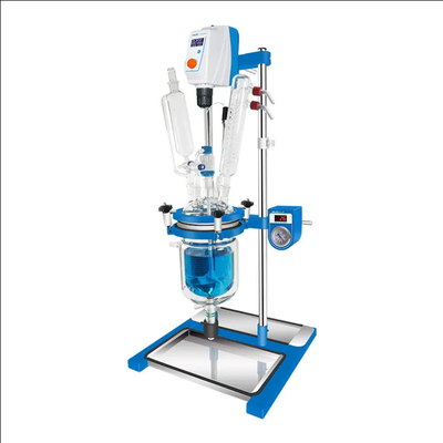 Instrumento médico Reactor de vidrio de vacío 1L 2L 5L Reactor de vidrio de mezcla Control de velocidad de frecuencia variable Reacción de vidrio