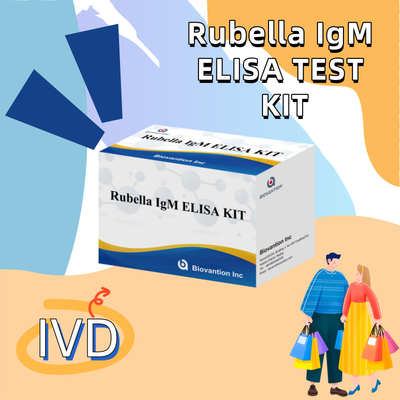 Kit de prueba Elisa para la rubéola Herramienta de detección de IgM para los anticuerpos IgG de la rubéola en uso humano