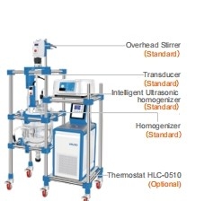 El reactor de vidrio ultrasónico rompe las células animales y vegetales las células virales la emulsificación