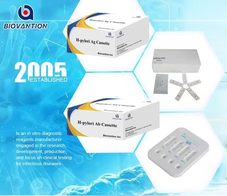 Anticorpos contra H. pylori Kit de prueba rápida con tiras Kit de diagnóstico para la detección de la infección por Helicobacter pylori