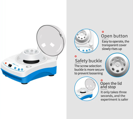 Mini centrifugadora de laboratorio portátil 6/8 tubos 4000 RPM CE certificado diseño compacto plástico y metal ideal para la investigación de laboratorios pequeños