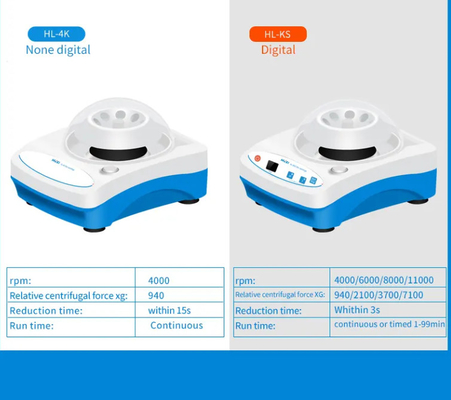 Mini centrifugadora de laboratorio portátil 6/8 tubos 4000 RPM CE certificado diseño compacto plástico y metal ideal para la investigación de laboratorios pequeños