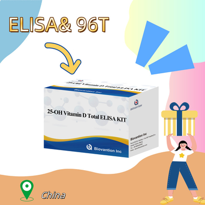 Kit de pruebas de ELISA de 25-OH vitamina D Alta sensibilidad y especificidad para la detección precisa de los niveles de vitamina D en el suero humano