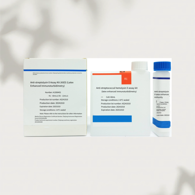 Reagente ASO de alta sensibilidad con 96 pruebas utilizando el método inmunoturbidimetrico de látex para un diagnóstico preciso
