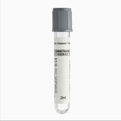 Tubos de extracción de sangre sin vacío Siny Medical Fluoruro de Sodio + EDTA-K2